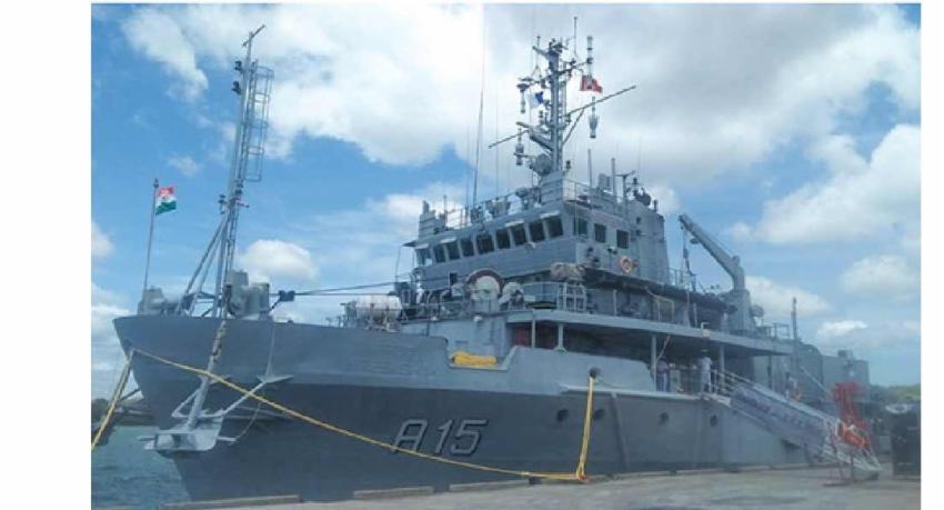 ‘INS Nireekshak’ යුද නෞකාව ත්‍රිකුණාමලය වරායට...